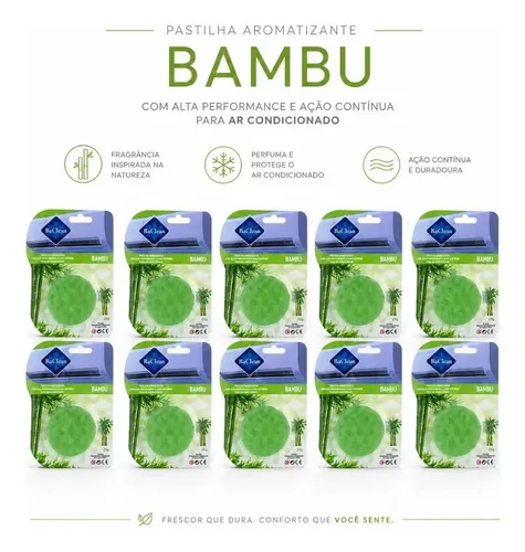 Foto de divulgação de pastilhas bactericidas aromatizantes para ar-condicionado